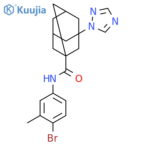 <br>3-[1,2,4]Triazol-1-yl-adamantane-1-carboxylic acid (4-bromo-3-methyl-phenyl )-amide structure