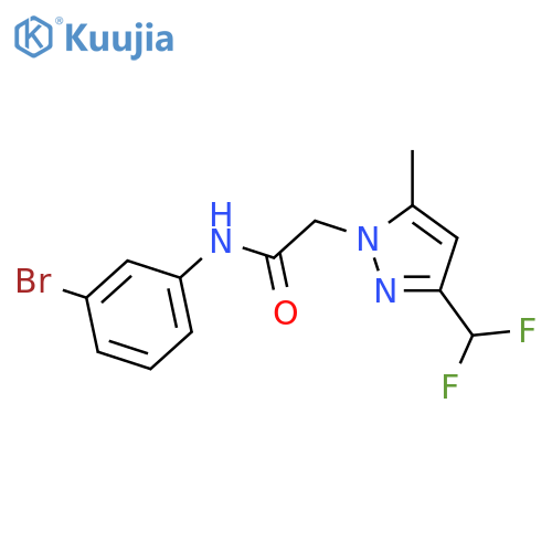 N-(3-Bromo-phenyl)-2-(3-difluoromethyl-5-methyl-pyrazol-1-yl)-acetamide structure