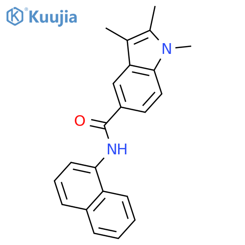 1,2,3-Trimethyl-1H-indole-5-carboxylic acid naphthalen-1-ylamide structure