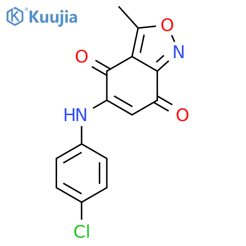 5-((4-Chlorophenyl)amino)-3-methylbenzo[c]isoxazole-4,7-dione structure