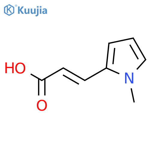 (2E)-3-(1-methyl-1H-pyrrol-2-yl)prop-2-enoic acid structure