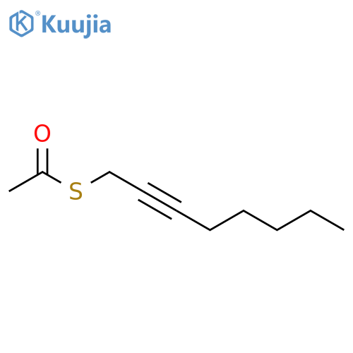 Ethanethioic acid, S-2-octynyl ester structure