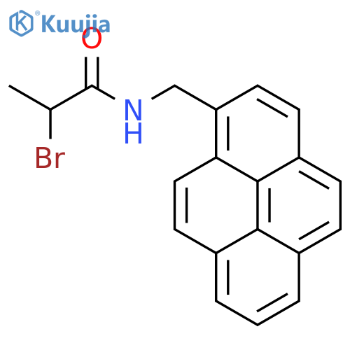 PROPANAMIDE, 2-BROMO-N-(1-PYRENYLMETHYL)- structure