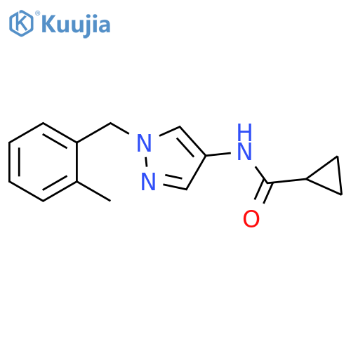 N-[1-(2-methylbenzyl)-1h-pyrazol-4-yl]cyclopropanecarboxamide structure