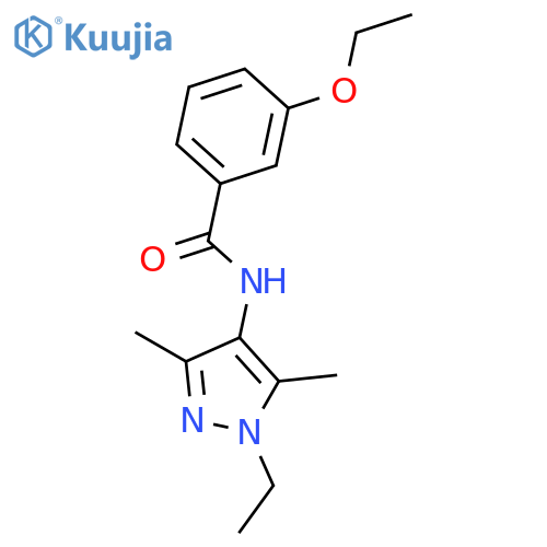 3-ethoxy-N-(1-ethyl-3,5-dimethyl-1H-pyrazol-4-yl)benzamide structure