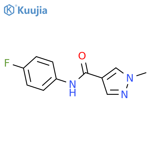 1-Methyl-1H-pyrazole-4-carboxylic acid (4-fluoro-phenyl)-amide structure
