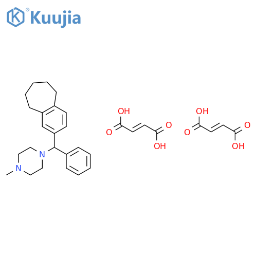 1-methyl-4-[phenyl(6,7,8,9-tetrahydro-5H-benzo[7]annulen-2-yl)methyl]piperazine di[(2E)-but-2-enedioate] structure