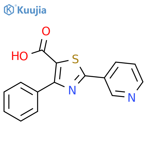 4-Phenyl-2-(3-pyridyl)thiazole-5-carboxylic acid structure