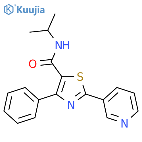 5-Thiazolecarboxamide, N-(1-methylethyl)-4-phenyl-2-(3-pyridinyl)- structure