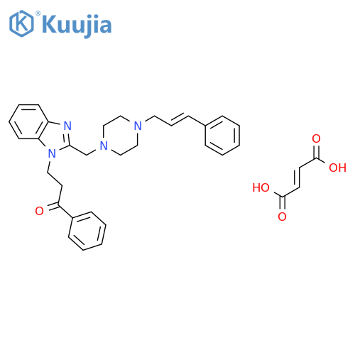 but-2-enedioic acid; 3-[2-[(4-cinnamylpiperazin-1-yl)methyl]benzoimidazol-1-yl]-1-phenyl-propan-1-one structure