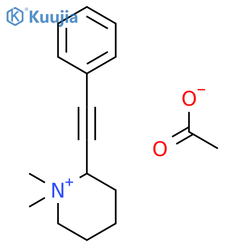 Piperidinium, 1,1-dimethyl-2-(phenylethynyl)-, acetate structure