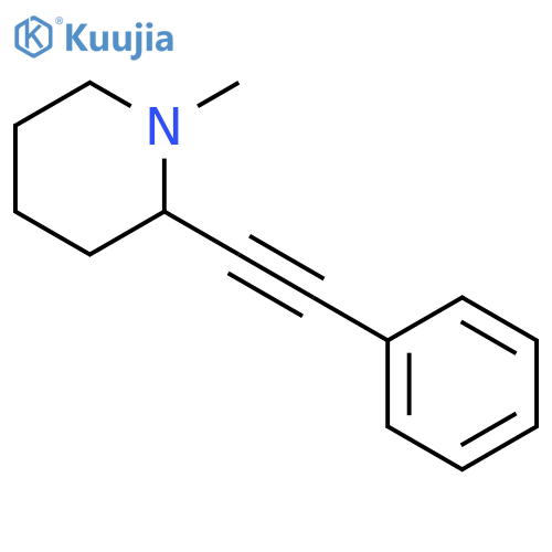 Piperidine, 1-methyl-2-(phenylethynyl)- structure