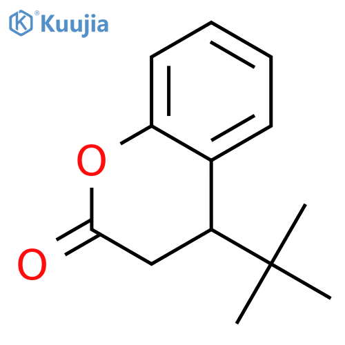 2H-1-Benzopyran-2-one, 4-(1,1-dimethylethyl)-3,4-dihydro- structure