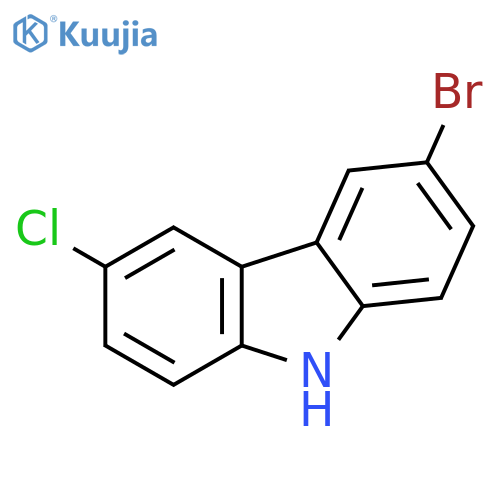 9H-Carbazole, 3-bromo-6-chloro- structure