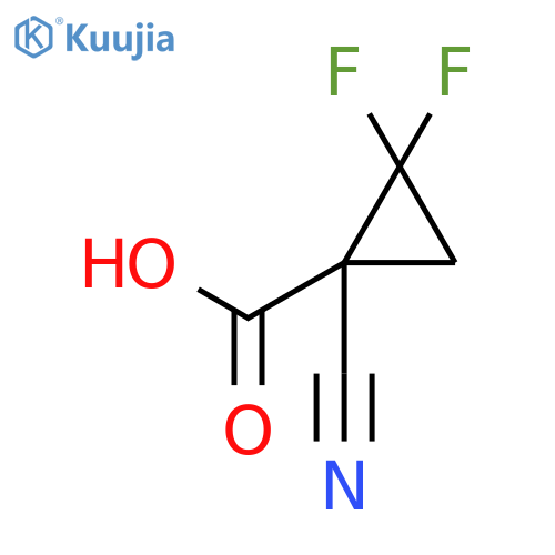 cyclopropanecarboxylic acid, 1-cyano-2,2-difluoro- (9ci) structure