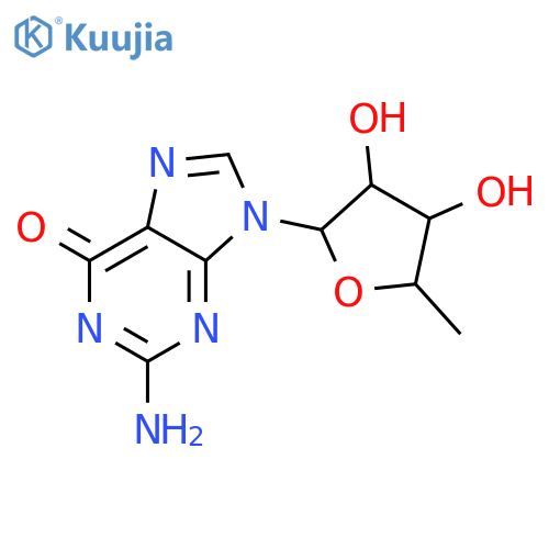 2-amino-9-(5-deoxypentofuranosyl)-3,9-dihydro-6H-purin-6-one structure