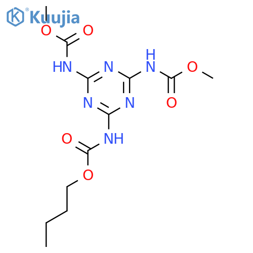 CARBAMIC ACID, 1,3,5-TRIAZINE-2,4,6-TRIYLTRIS-, BUTYL DIMETHYL ESTER structure