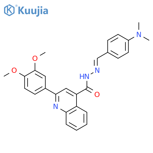 <br>2-(3,4-dimethoxyphenyl)-N'-{(E)-[4-(dimethylamino)phenyl]methylidene}quinol ine-4-carbohydrazide structure