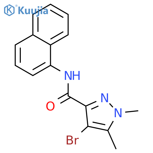 4-Bromo-1,5-dimethyl-1H-pyrazole-3-carboxylic acid naphthalen-1-ylamide structure
