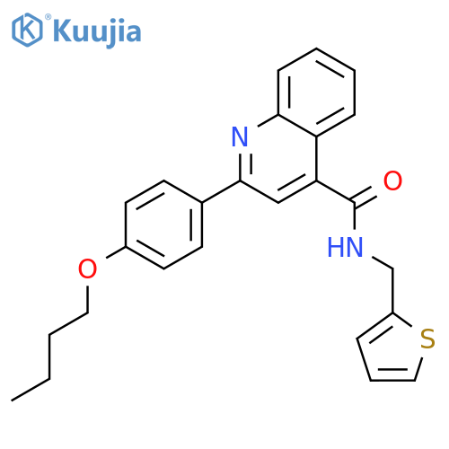 2-(4-Butoxy-phenyl)-quinoline-4-carboxylic acid (thiophen-2-ylmethyl)-amide structure