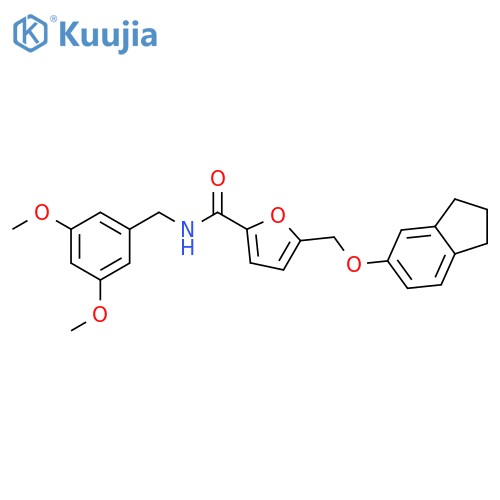 5-(Indan-5-yloxymethyl)-furan-2-carboxylic acid 3,5-dimethoxy-benzylamide structure