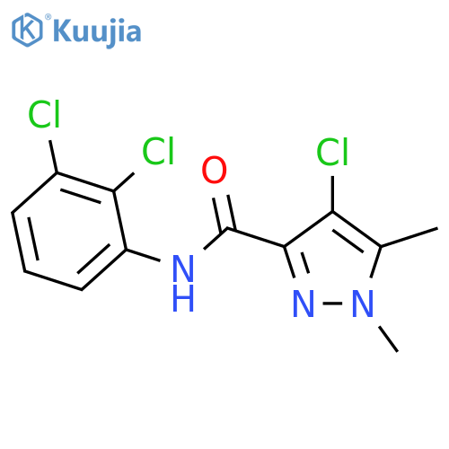 4-chloro-N-(2,3-dichlorophenyl)-1,5-dimethyl-1H-pyrazole-3-carboxamide structure