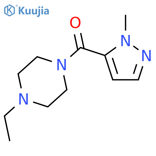 Piperazine, 1-ethyl-4-[(1-methyl-1H-pyrazol-5-yl)carbonyl]- (9CI) structure
