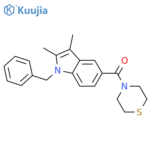 (1-Benzyl-2,3-dimethyl-1H-indol-5-yl)-thiomorpholin-4-yl-methanone structure