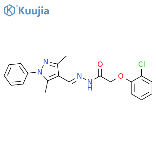 <br>(2-Chloro-phenoxy)-acetic acid (3,5-dimethyl-1-phenyl-1H-pyrazol-4-ylmethyl ene)-hydrazide structure