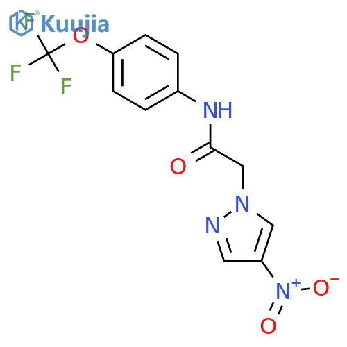 2-(4-Nitro-pyrazol-1-yl)-N-(4-trifluoromethoxy-phenyl)-acetamide structure