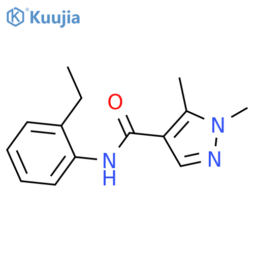 1,5-Dimethyl-1H-pyrazole-4-carboxylic acid (2-ethyl-phenyl)-amide structure