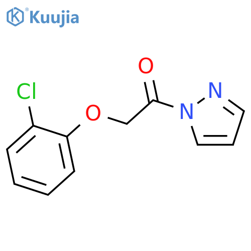 1-[(2-chlorophenoxy)acetyl]-1H-pyrazole structure