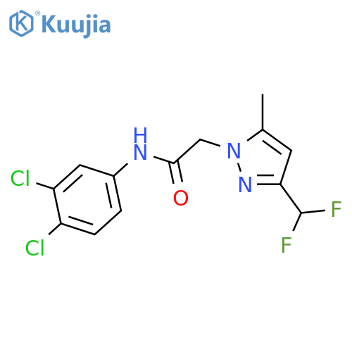 <br>N-(3,4-Dichloro-phenyl)-2-(3-difluoromethyl-5-methyl-pyrazol-1-yl)-acetamid e structure