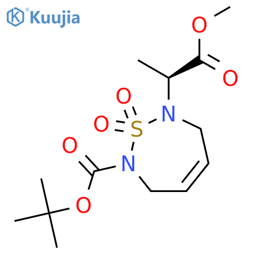 1,2,7-thiadiazepine-2(3h)-acetic acid, 7-[(1,1-dimethylethoxy)carbonyl]-6,7-dihydro-alpha-methyl-, methyl ester, 1,1-dioxide, (alphas) structure