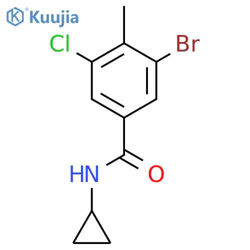 BENZAMIDE, 3-BROMO-5-CHLORO-N-CYCLOPROPYL-4-METHYL- structure