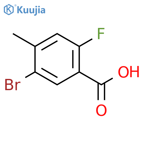 5-Bromo-2-fluoro-4-methylbenzoic acid structure