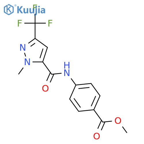 <br>4-[(2-Methyl-5-trifluoromethyl-2H-pyrazole-3-carbonyl)-amino]-benzoic acid  methyl ester structure