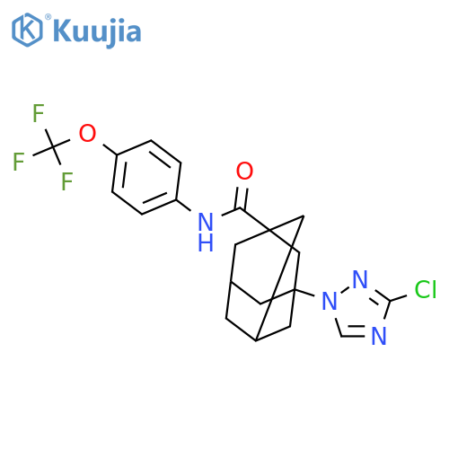 <br>3-(3-Chloro-[1,2,4]triazol-1-yl)-adamantane-1-carboxylic acid (4-trifluorom ethoxy-phenyl)-amide structure