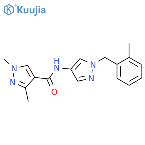 <br>1,3-Dimethyl-1H-pyrazole-4-carboxylic acid [1-(2-methyl-benzyl)-1H-pyrazol- 4-yl]-amide structure