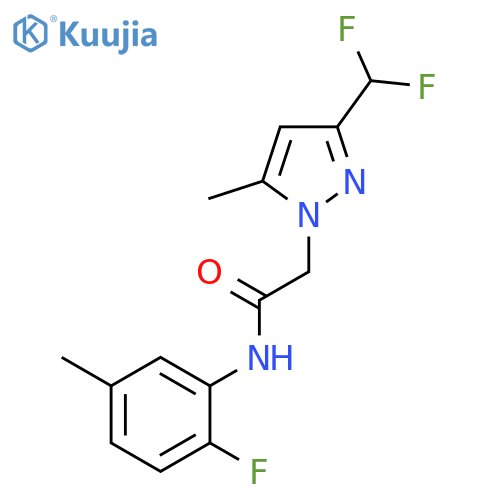 <br>2-(3-Difluoromethyl-5-methyl-pyrazol-1-yl)-N-(2-fluoro-5-methyl-phenyl)-ace tamide structure
