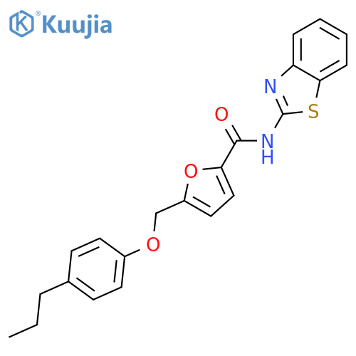 5-(4-Propyl-phenoxymethyl)-furan-2-carboxylic acid benzothiazol-2-ylamide structure