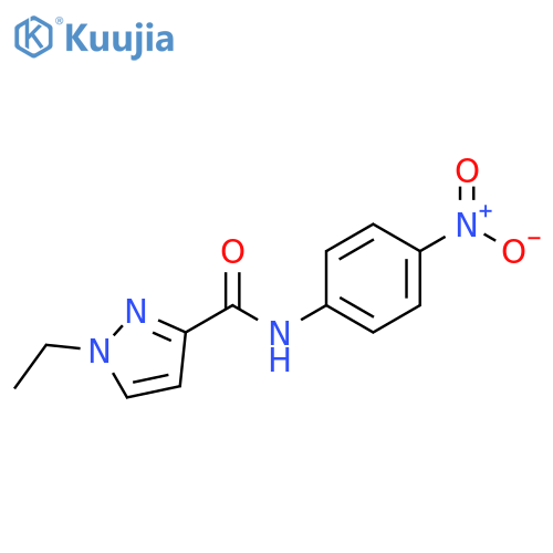 1H-Pyrazole-3-carboxamide,1-ethyl-N-(4-nitrophenyl)-(9CI) structure