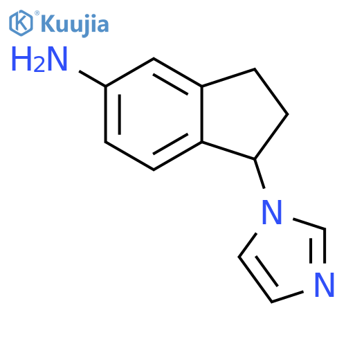 2,3-dihydro-1-(1H-imidazol-1-yl)-1H-Inden-5-amine structure