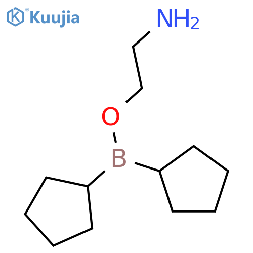 Borinic acid, dicyclopentyl-, 2-aminoethyl ester structure