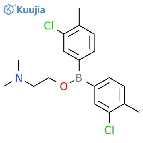 Borinic acid, B,B-bis(3-chloro-4-methylphenyl)-, 2-(dimethylamino)ethyl ester structure