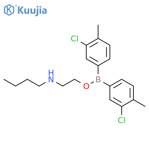 Borinic acid, bis(3-chloro-4-methylphenyl)-, 2-(butylamino)ethyl ester structure