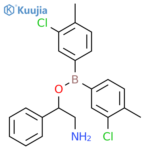 Borinic acid, bis(3-chloro-4-methylphenyl)-, 2-amino-1-phenylethyl ester structure