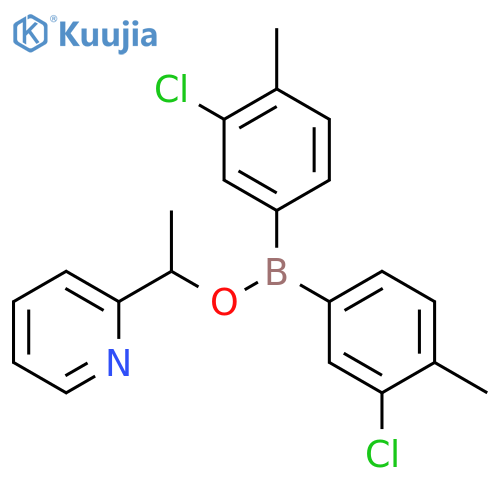 Borinic acid, bis(3-chloro-4-methylphenyl)-, 1-(2-pyridinyl)ethyl ester structure