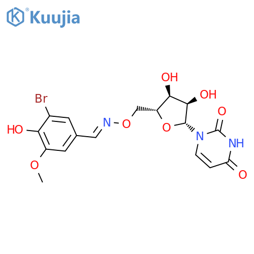 URIDINE, 5'-O-[[(3-BROMO-4-HYDROXY-5-METHOXYPHENYL)METHYLENE]AMINO]- structure