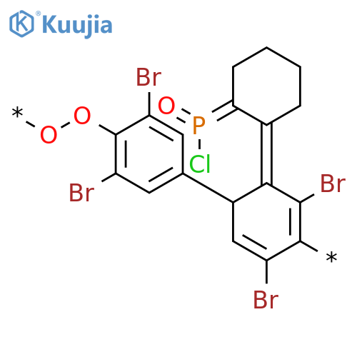 POLY[OXY(CHLOROPHOSPHINYLIDENE)OXY(2,6-DIBROMO-1,4-PHENYLENE)CYCLOHEXYLIDENE(3,5-DIBROMO-1,4-PHENYLENE)] structure